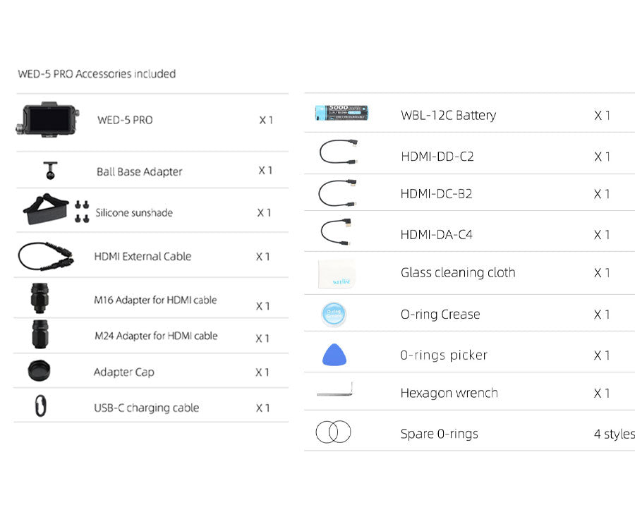 Weefine WED-5 Pro 5" Underwater Monitor