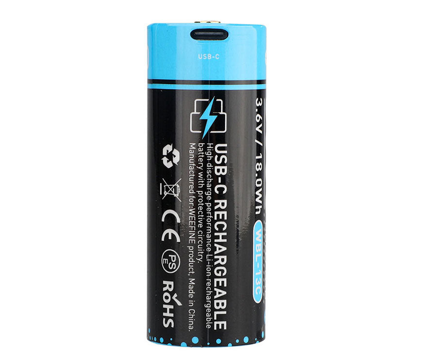 Weefine 26650 Li-ion Battery With USB-C