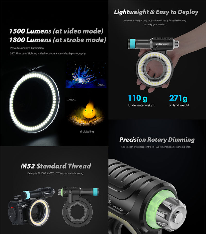 Weefine Ring Light 1500