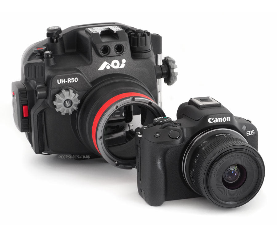 Canon EOS R50 Camera + AOI UH-R50 Housing Package AOI
