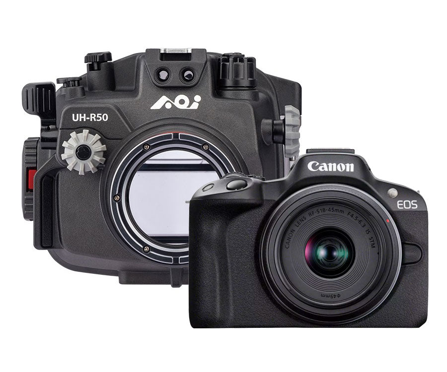 Canon EOS R50 Camera + AOI UH-R50 Housing Package AOI