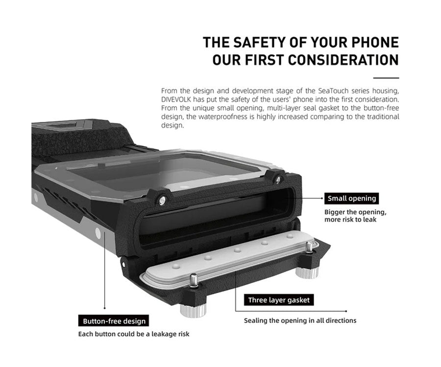 Divevolk SeaTouch 4 MAX PLUS housing for iPhones