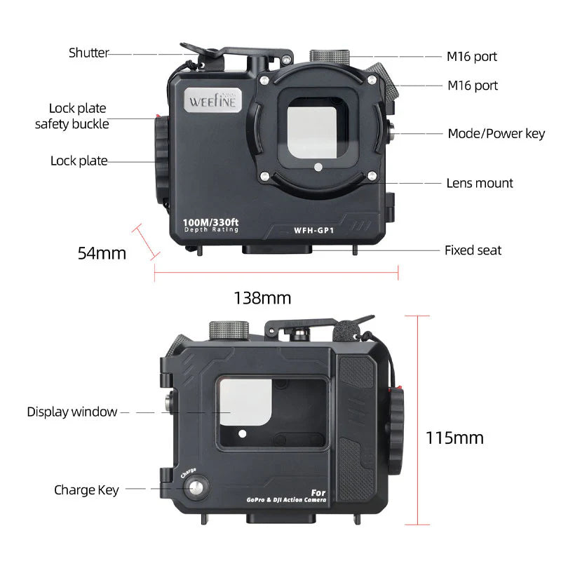 Weefine WFH-GP1 Action Camera Housing