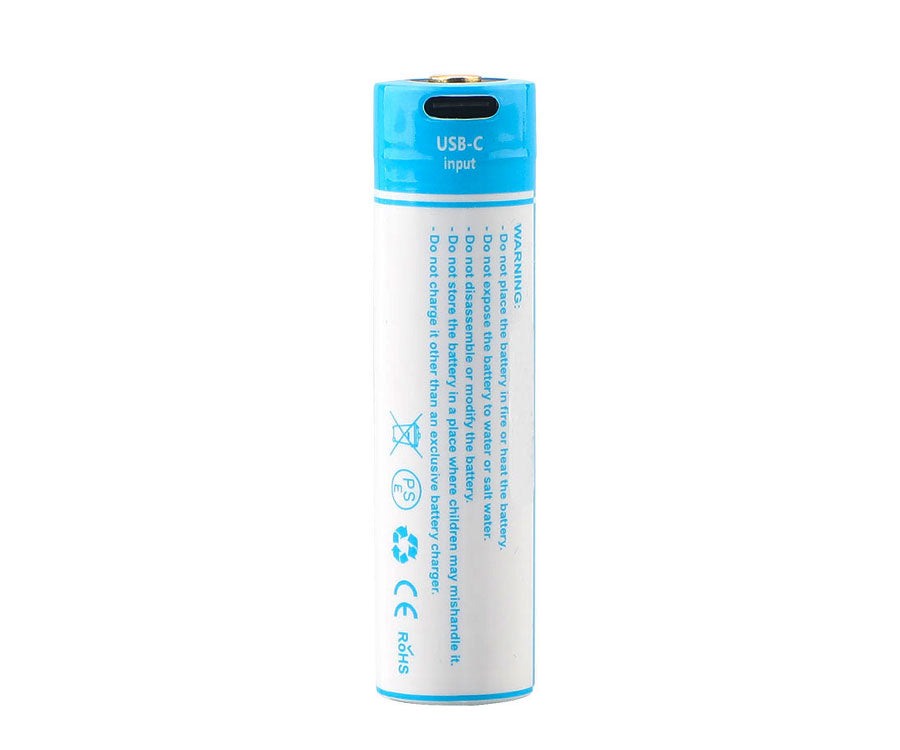 Weefine 18650 Li-ion Battery With USB-C